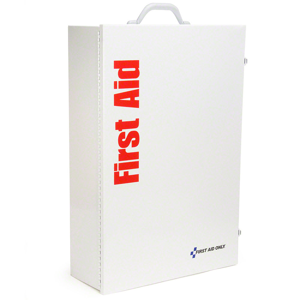 FAO 4 Shelf Industrial First Aid Station - 150 Person, 1060 Piece, w/Metal Case & Pocket Liner