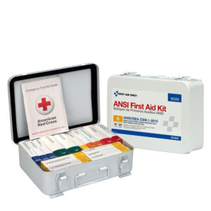 25 Person 16 Unit ANSI A First Aid Kit, Steel, Weatherproof Case