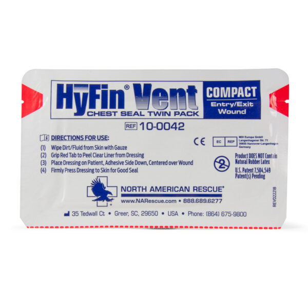 Hyfin Compact Chest Seal Twin Pack by North American Rescue