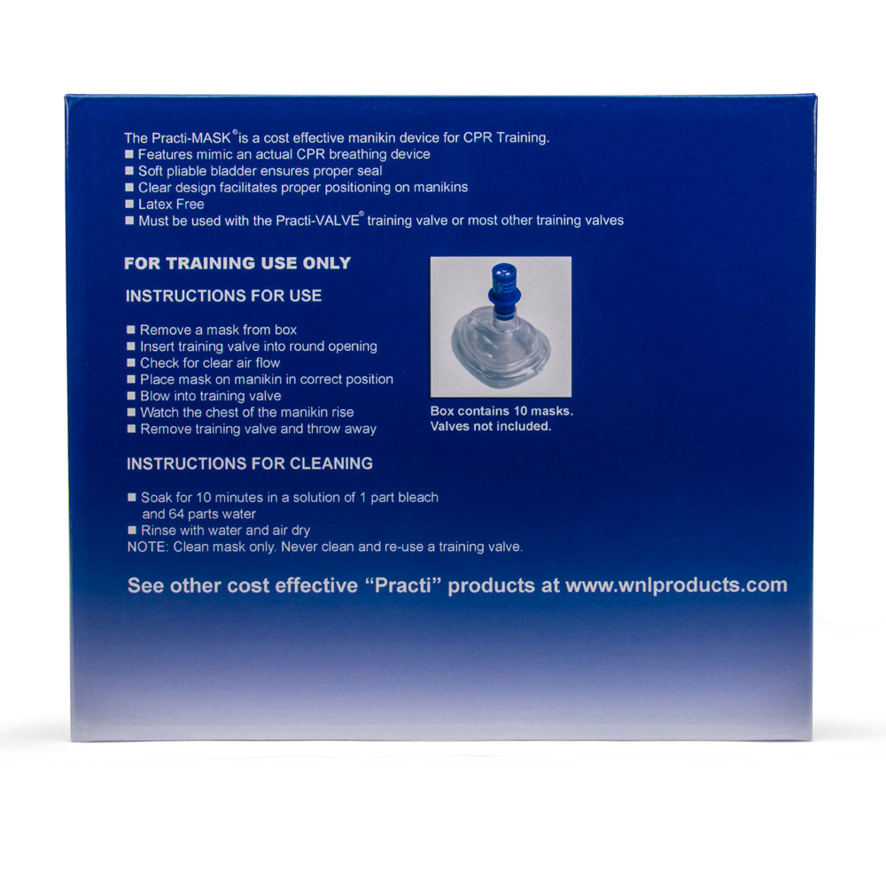 WNL Practi-MASK Adult/Child CPR Training Mask 10-Pack by WNL Products - Image 2